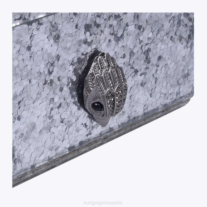 Kurt Geiger mujer bolso de mano london party eagle empapado 2LPR264 | bolsas plata